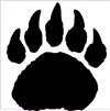 Bear Paw Print decals